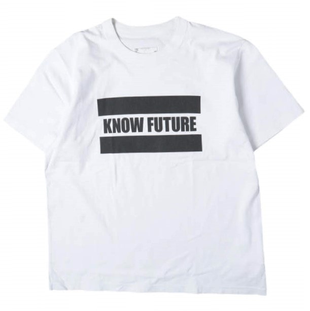 sacai サカイ 24SS 日本製 KNOW FUTURE T-Shirt ロゴプリント Tシャツ 24-0720S 5 WHITE 半袖 トップス g27744
