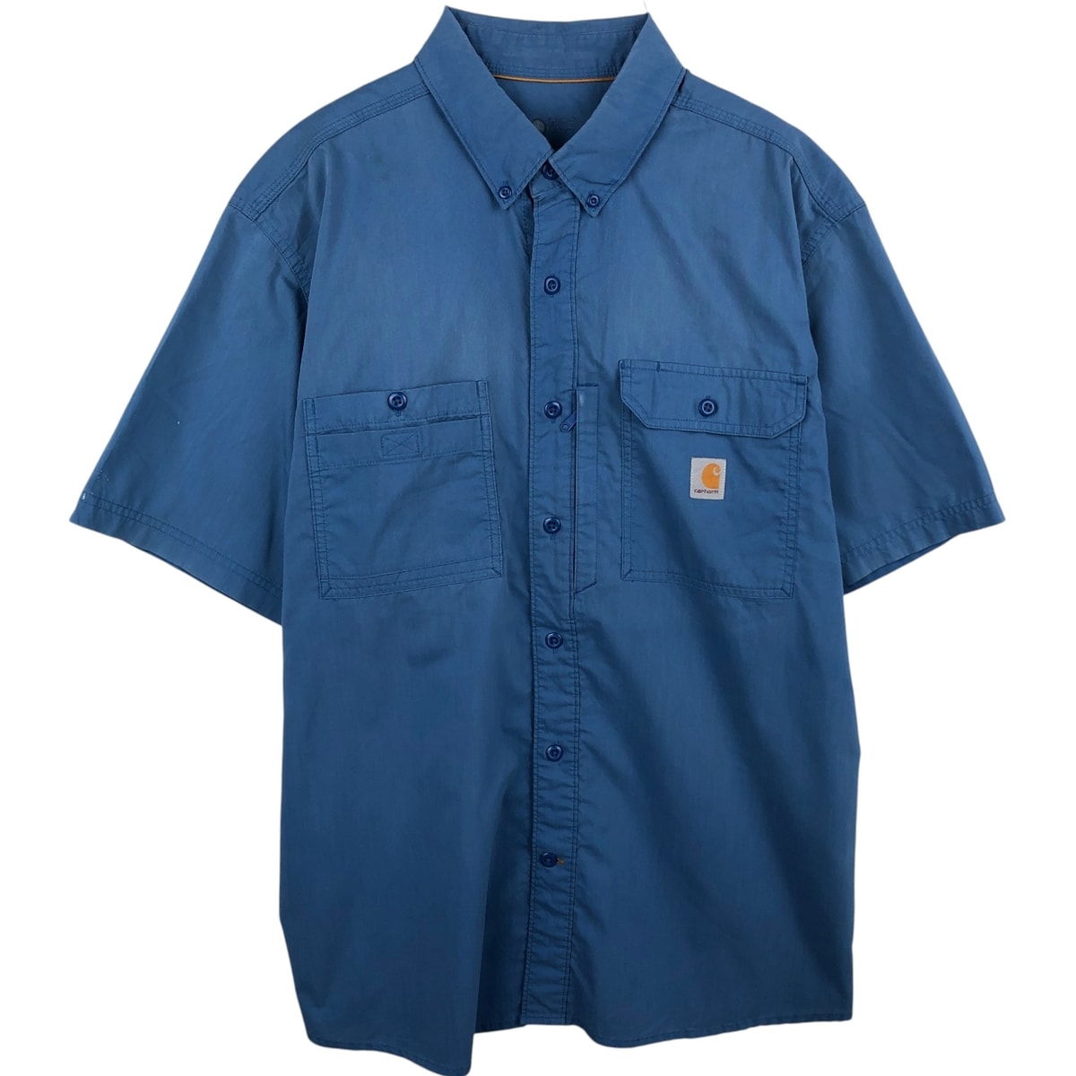 古着 カーハート Carhartt FORCE ボタンダウン 半袖 ワークシャツ メンズXL相当/eaa634555