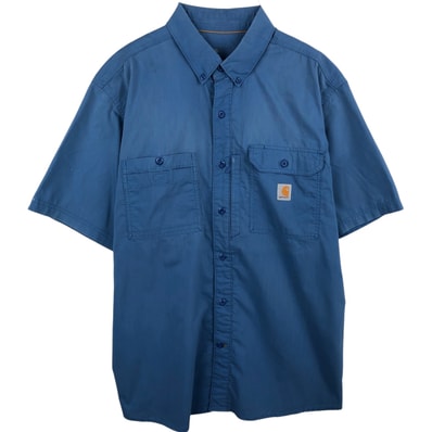 古着 カーハート Carhartt FORCE ボタンダウン 半袖 ワークシャツ メンズXL相当/eaa634555