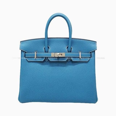 HERMES エルメス ハンドバッグ バーキン25 ニューブルージーン トゴ シルバー金具 K刻印 新品未使用