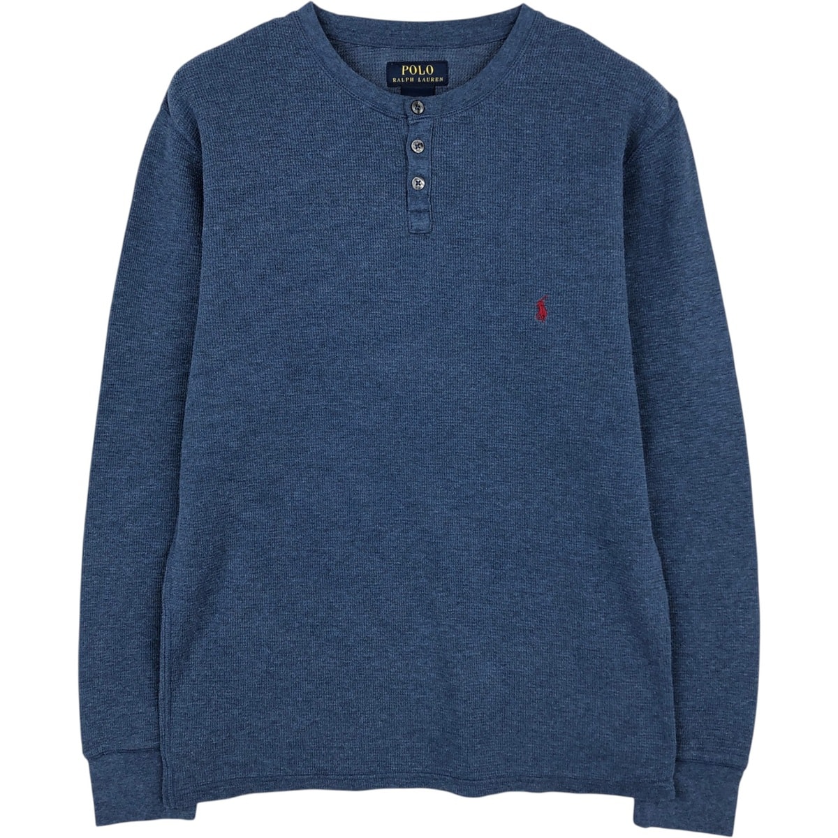 古着 ラルフローレン Ralph Lauren POLO RALPH LAUREN ヘンリーネック サーマルロンT ワッフル メンズM相当/eaa648072