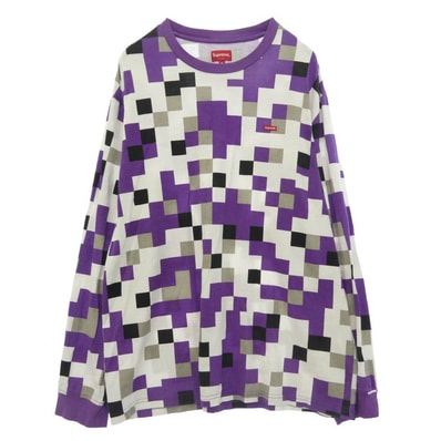 Supreme シュプリーム 20AW Small Box Logo L/S Tee Purple Digital Camo スモール ボックスロゴ ロングスリーブ Tシャツ パープル デジタル カモ 長袖カットソー パープル系 XL【中古】