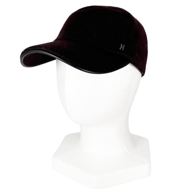 未使用品 エルメス キャップ ダークブラウン メンズ 57