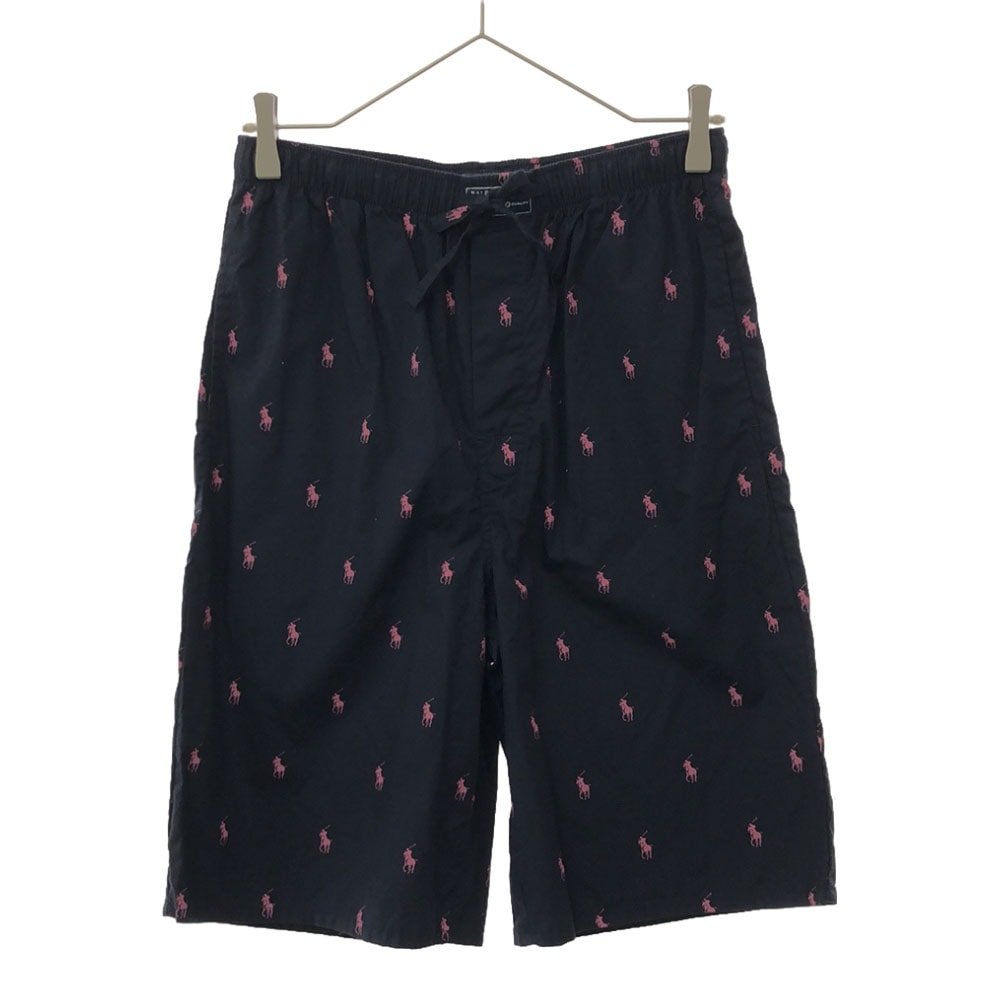 POLO RALPH LAUREN ポロラルフローレン ロゴプリント ショートパンツ M ネイビー×ピンク