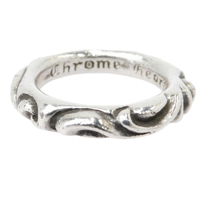 CHROME HEARTS クロムハーツ(原本無) リング SCRL BND SCROLL BAND スクロールバンド リング シルバー系 14号【中古】