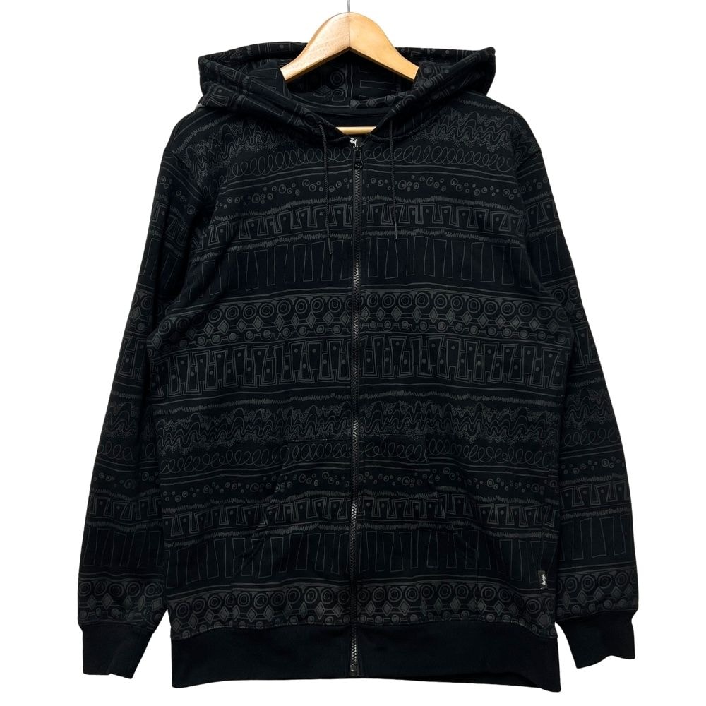 STUSSY ステューシー 総柄 プリント ジップスウェットパーカー 56629