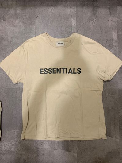 FEAR OF GOD ESSENTIALS 3D Silicon Applique Boxy T-Shirt "Tan/String"