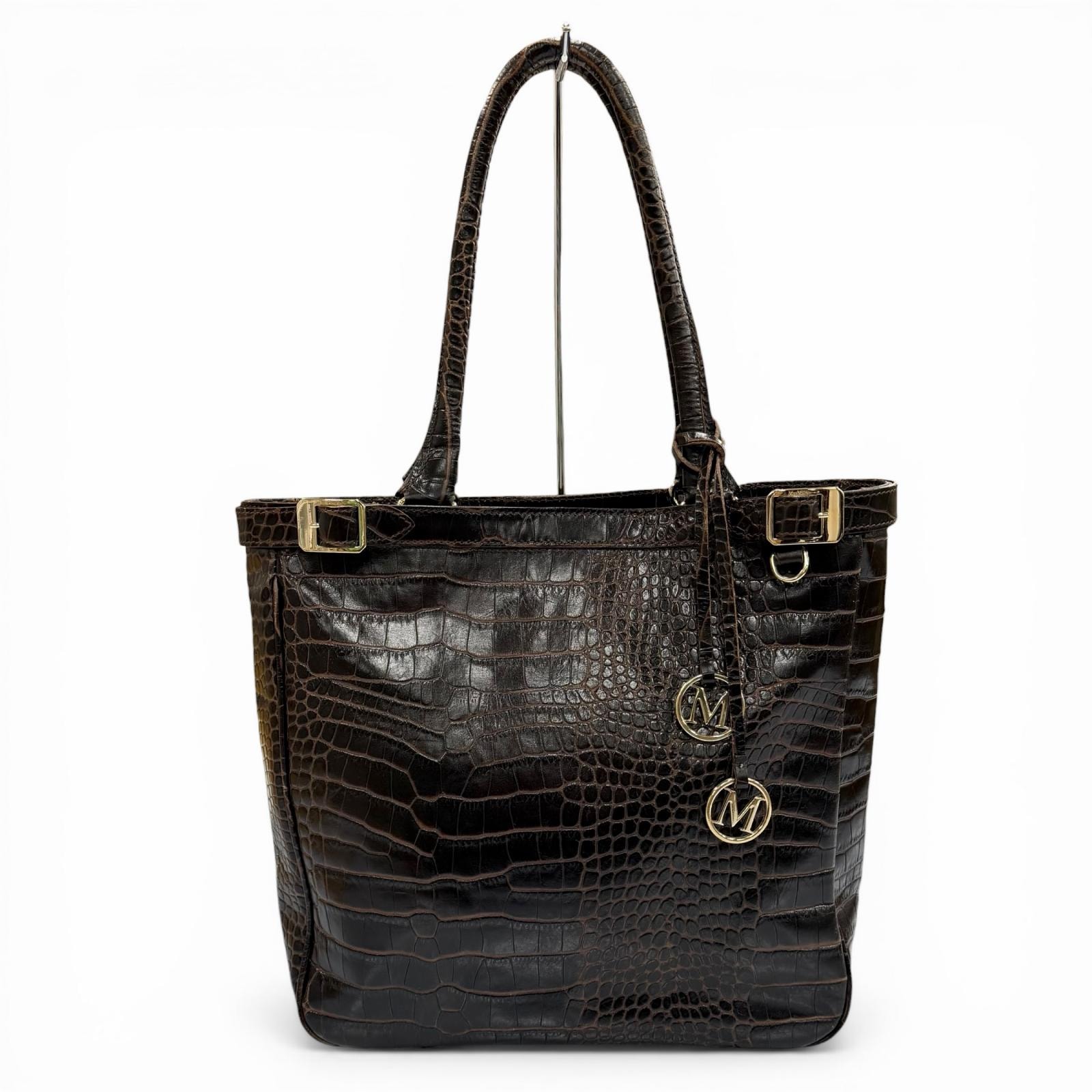 美品 マックスマーラ トートバッグ ブラウン レディース