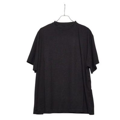 バレンシアガ オーバーサイズ ダメージ 半袖Tシャツ カットソー サイズ 1 ブラック コットン ポリウレタン ユニセックス BALENCIAGA 【中古】
