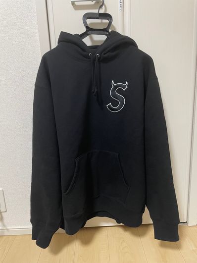 Supreme S Logo Hooded Sweatshirt "Black" (22FW)