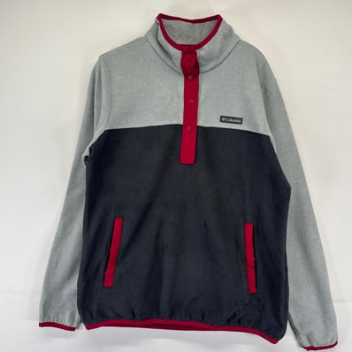 古着 コロンビア Columbia フリース ジャケット スナップT プルオーバー アウトドア トレーナー L グレー系 レディース