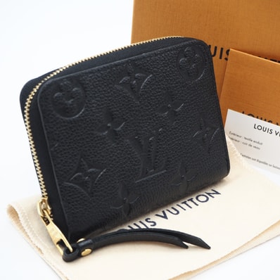 極美品 LOUIS VUITTON ルイ・ヴィトン モノグラムアンプラント ジッピーコインパース ノワール M60574 コインケース ブラック カーフレザー レディース