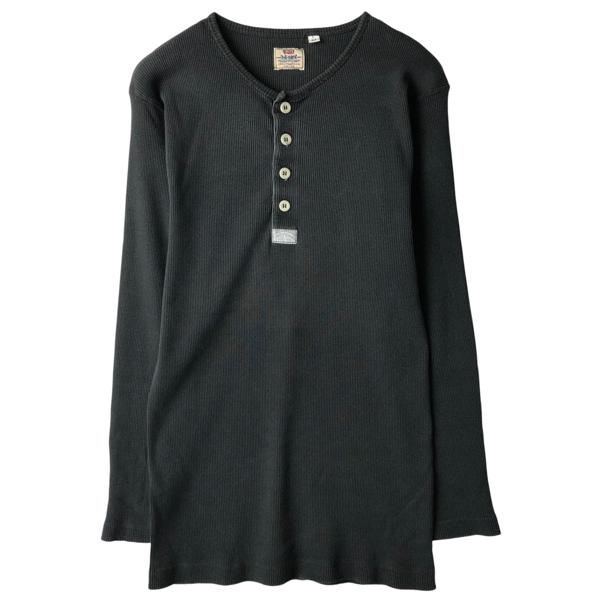 古着 90年代 リーバイス Levi's LEVI STRAUSS & CO. ヘンリーネック サーマルロングTシャツ イタリア製 メンズM相当 ヴィンテージ/eaa608370
