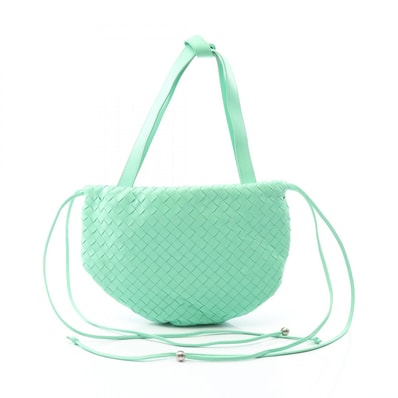 ボッテガヴェネタ BOTTEGA VENETA THE BULB SMALL バルブ スモール イントレチャート ハンドバッグ バッグ レザー レディース グリーン系 【中古】
