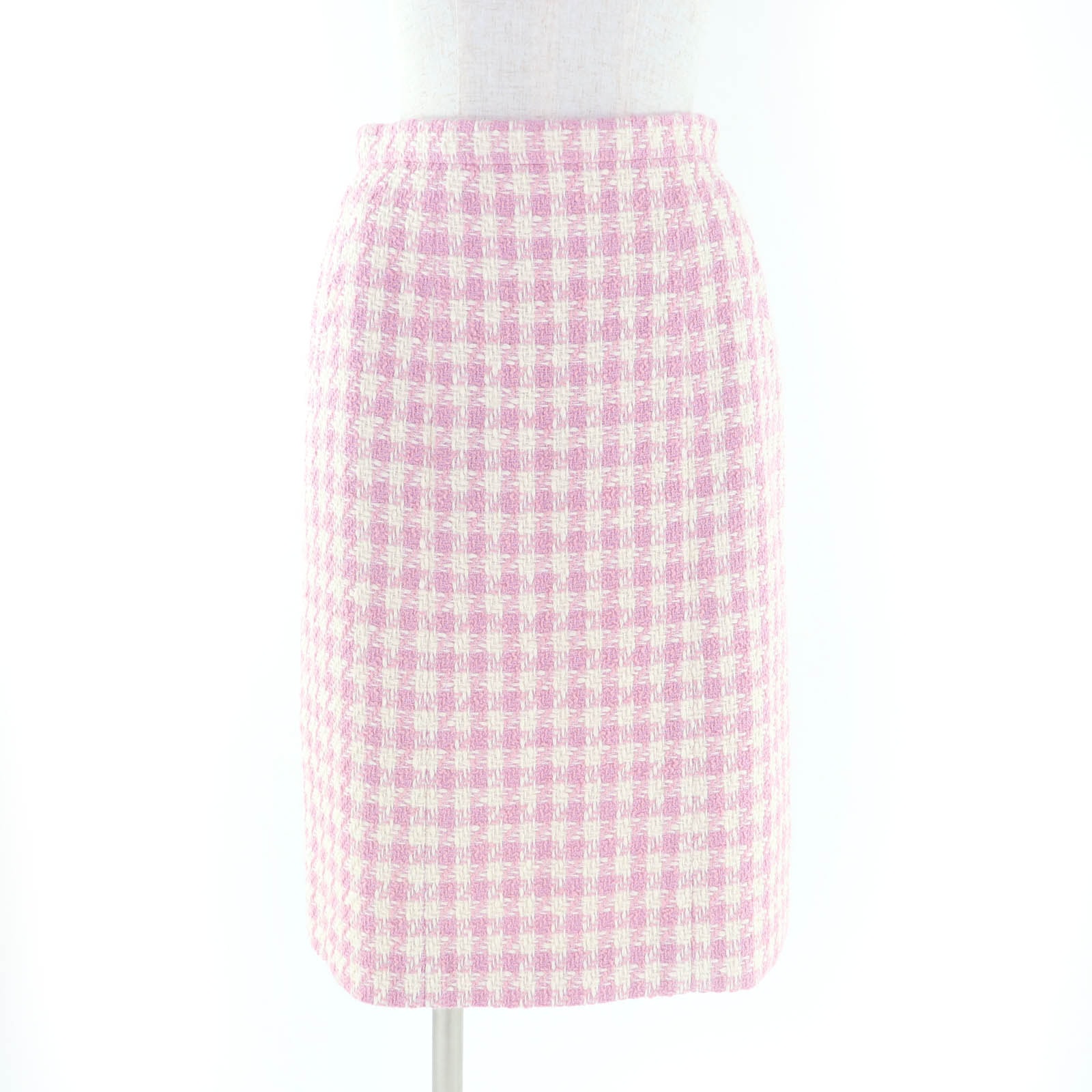 極美品 シャネル ツイードスカート ピンク レディース 36 P74859