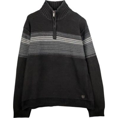 古着 90~00年代 カルバンクライン Calvin klein JEANS コットンニットハーフジップセーター メンズXL相当 ヴィンテージ/eaa472737