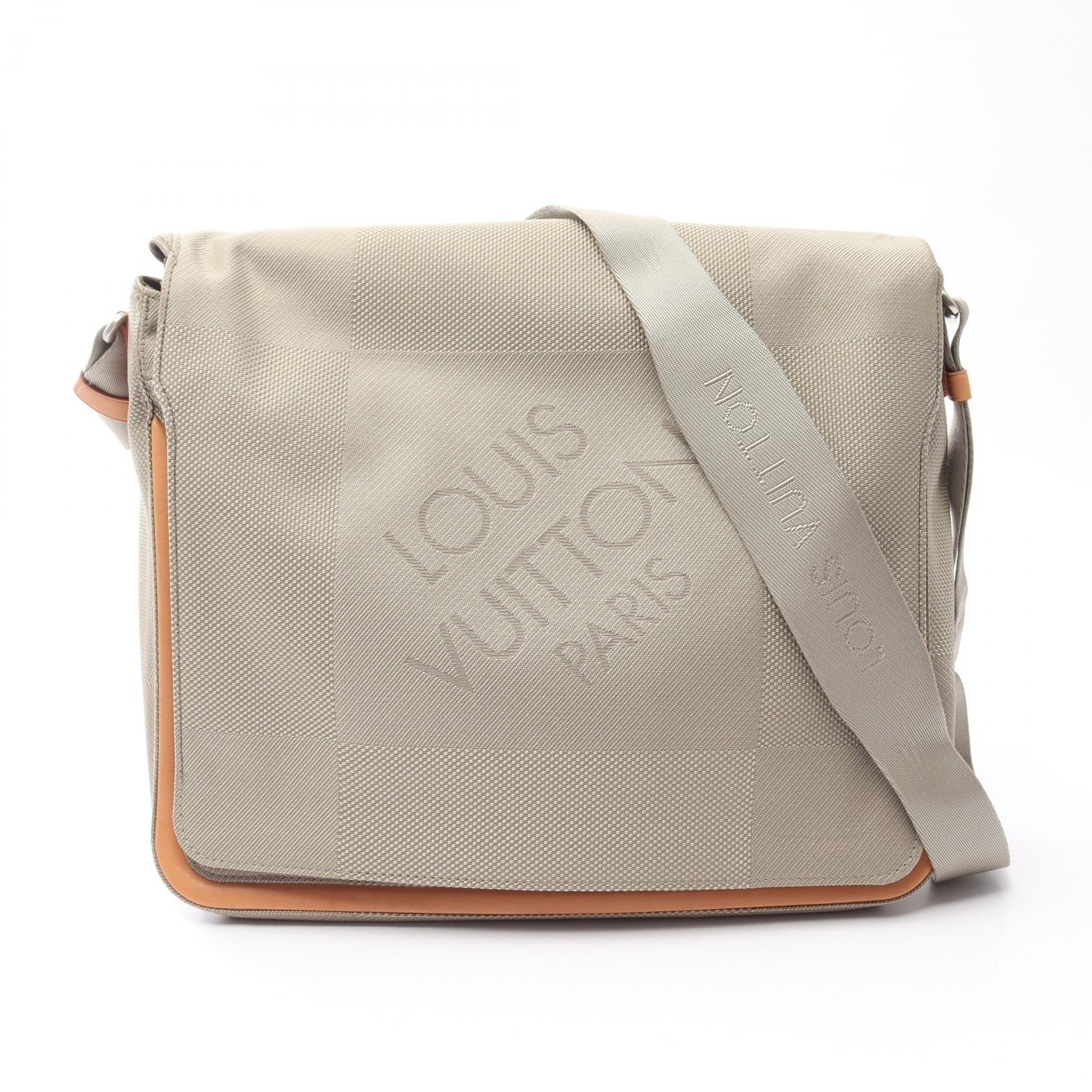 ルイ・ヴィトン LOUIS VUITTON メサジェ ショルダーバッグ バッグ レザー ナイロンキャンバス ダミエ・ジェアン メンズ グレー系 サーブル M93031 【中古】