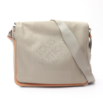 ルイ・ヴィトン LOUIS VUITTON メサジェ ショルダーバッグ バッグ レザー ナイロンキャンバス ダミエ・ジェアン メンズ グレー系 サーブル M93031 【中古】