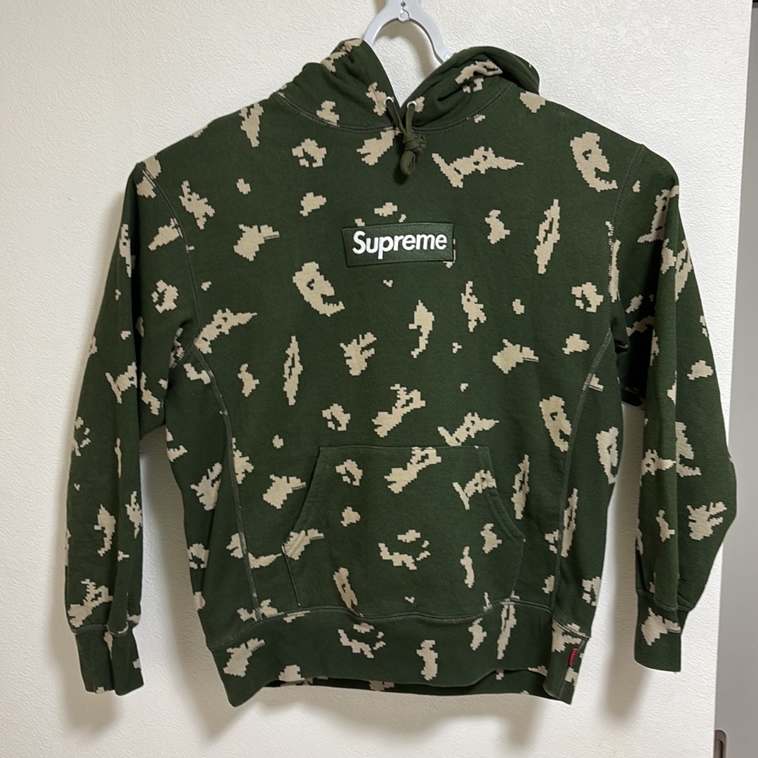 Supreme Box Logo Hooded Sweatshirt "Olive Russian Camo" (21FW)