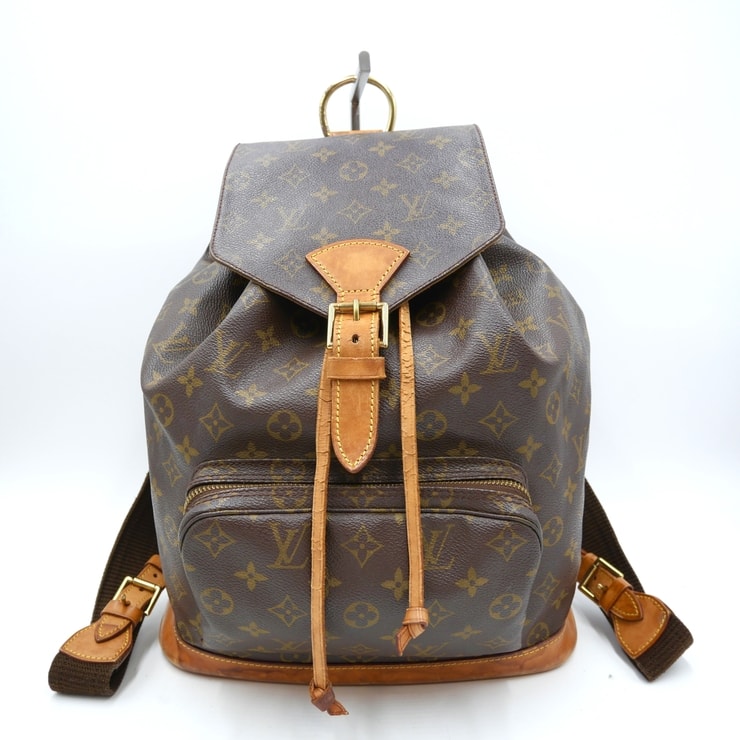 LOUIS VUITTON(ルイヴィトン)モンスリGM ヴィンテージ リュックサック バックパック モノグラム M51135 レディース ブラウン フランス製【中古】