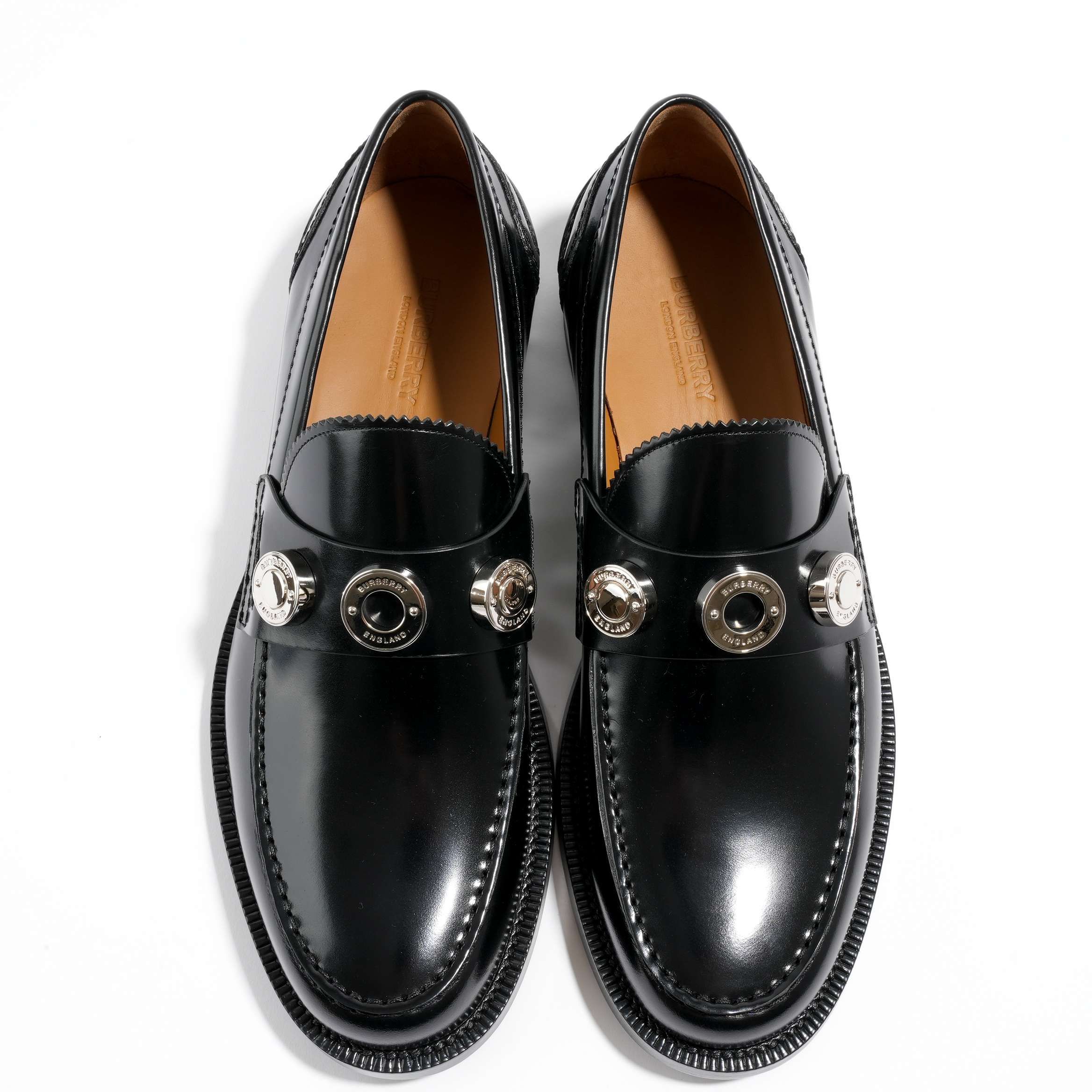 BURBERRY ロゴディテール レザーローファー 41