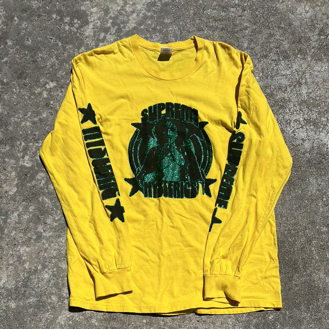 Supreme x HYSTERIC GLAMOUR L/S Tee "Yellow"