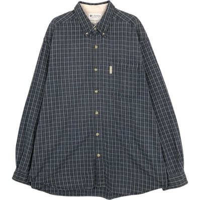 古着 90~00年代 コロンビア Columbia 長袖 ボタンダウンチェックシャツ メンズXL相当/eaa663023