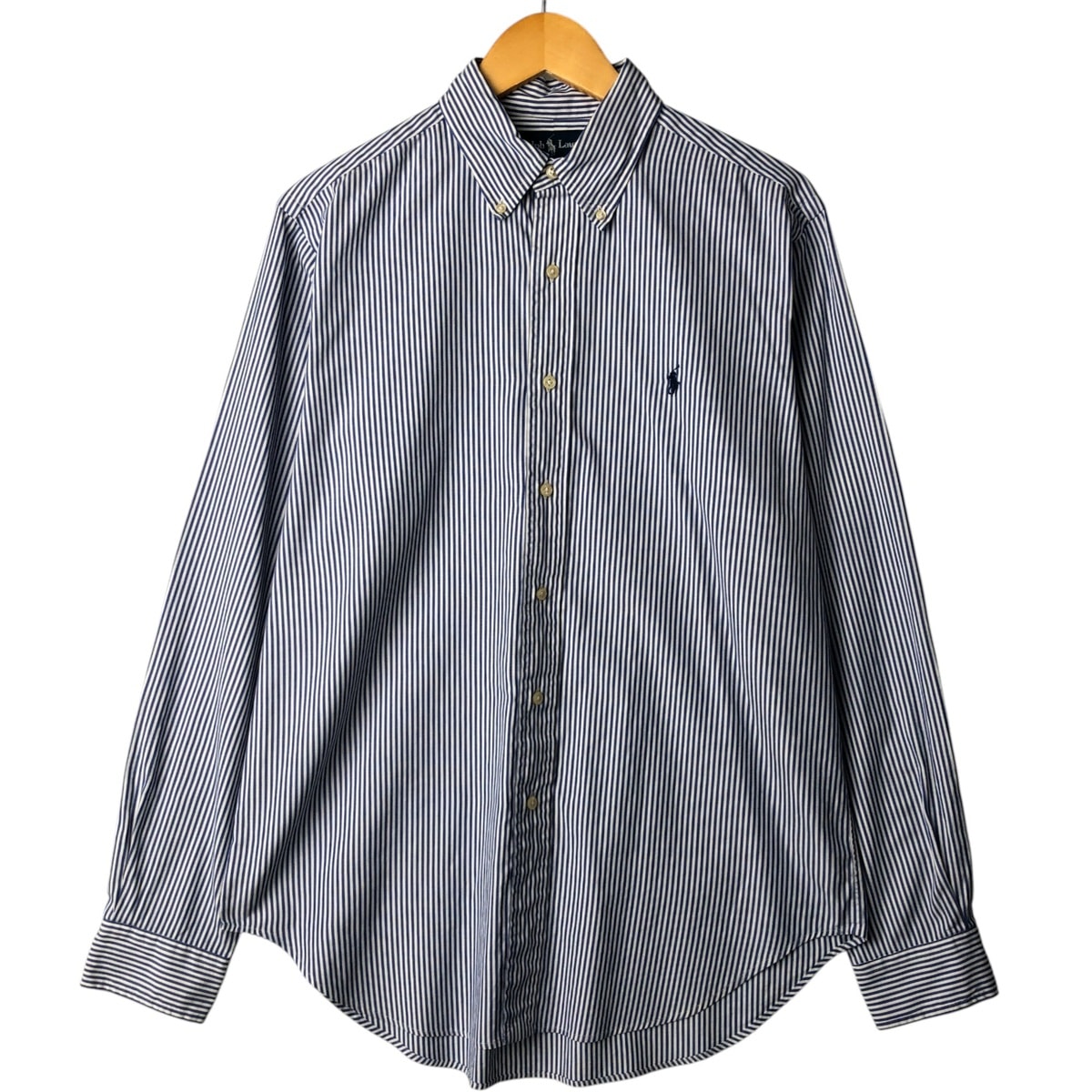 古着 ラルフローレン Ralph Lauren CLASSIC FIT 長袖 ボタンダウンストライプシャツ メンズM相当/eaa568439