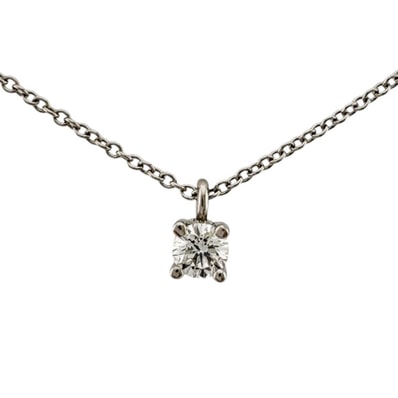ティファニー ソリティア ネックレス Pt950プラチナ ダイヤモンド レディース TIFFANY&Co. 中古