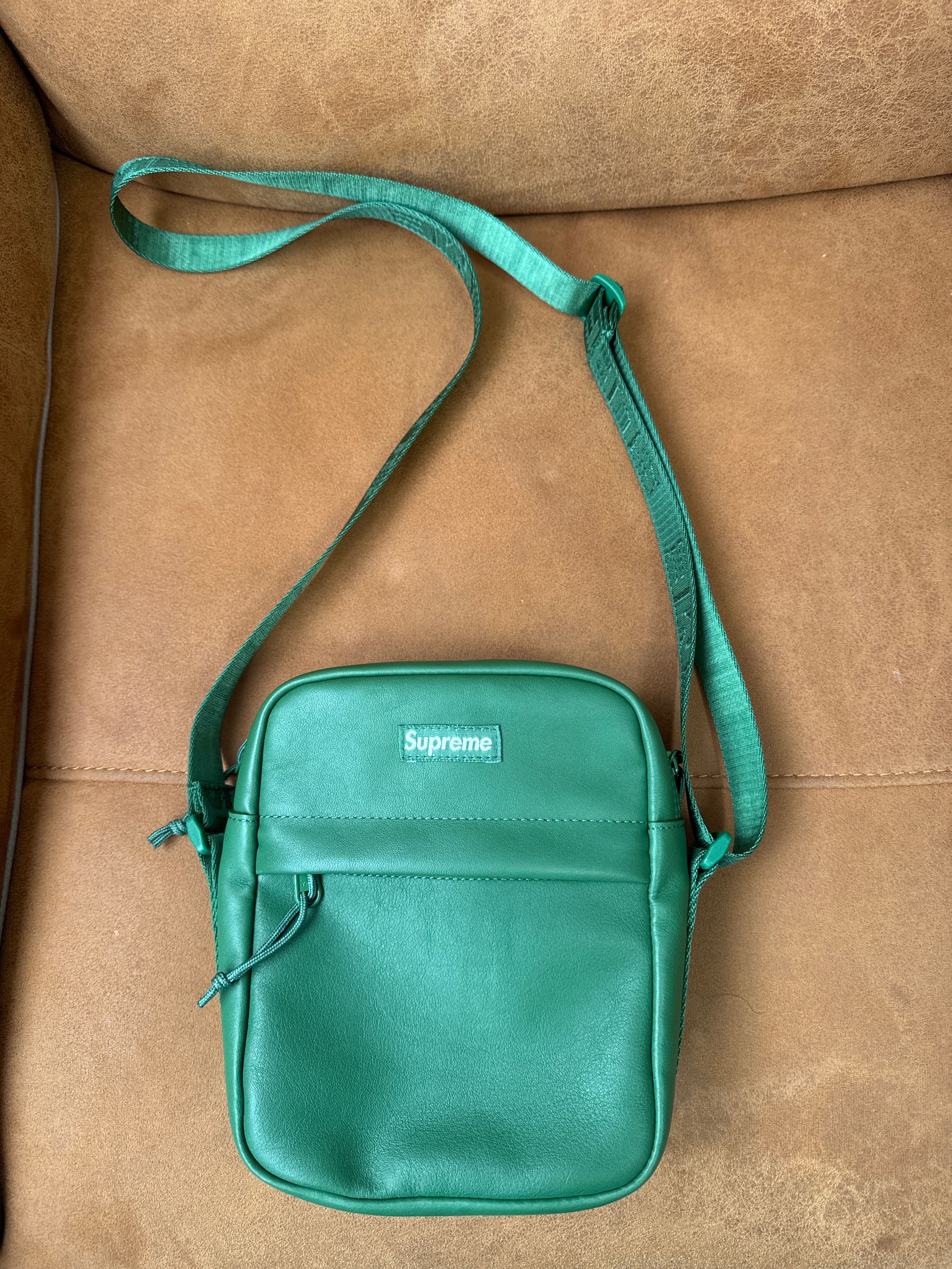 Supreme Leather Shoulder Bag 