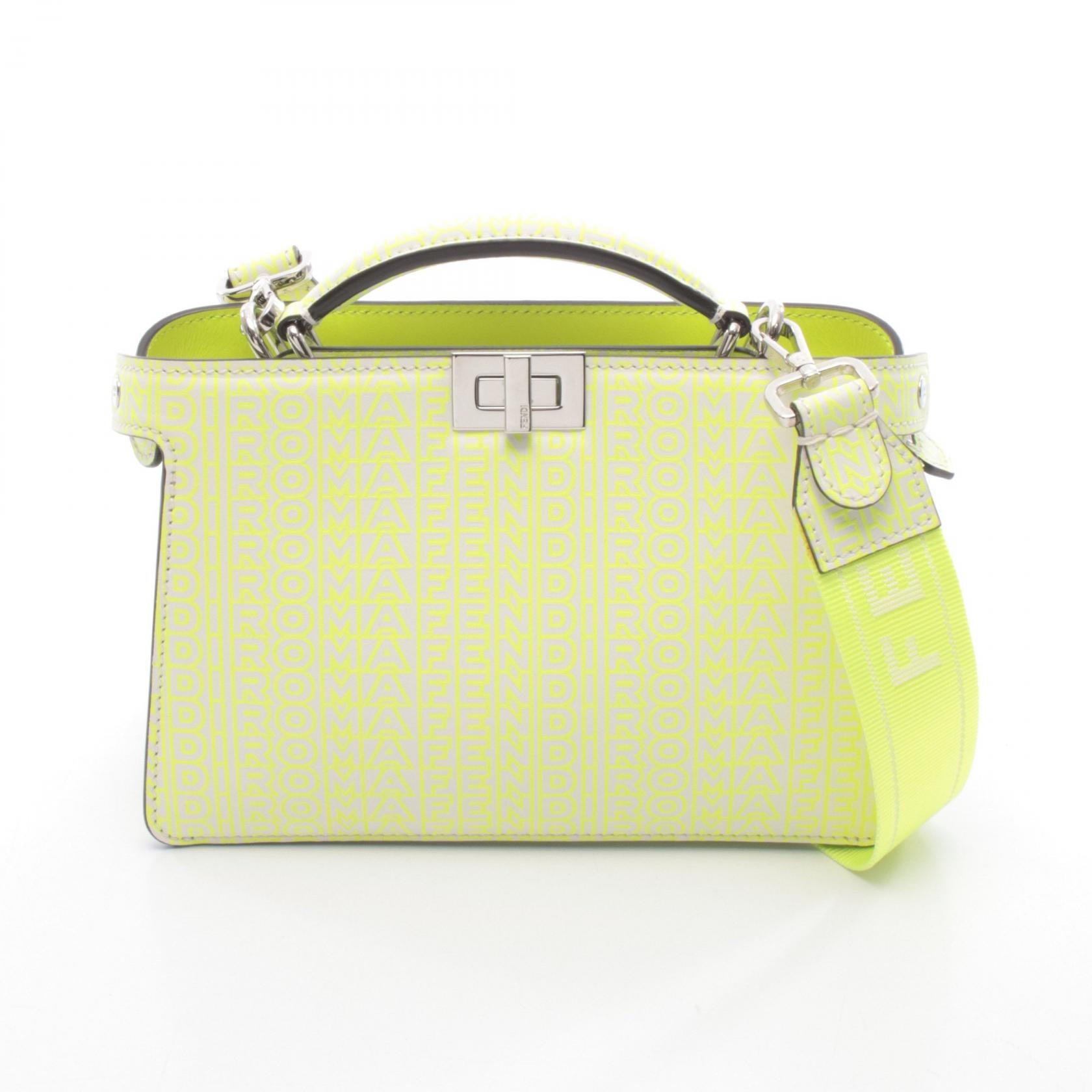フェンディ FENDI FENDI × MARC JACOBS ピーカブー ISeeU アイシーユー エックスクロス ハンドバッグ バッグ レザー レディース イエロー系 / ホワイト系 7VA582 【中古】