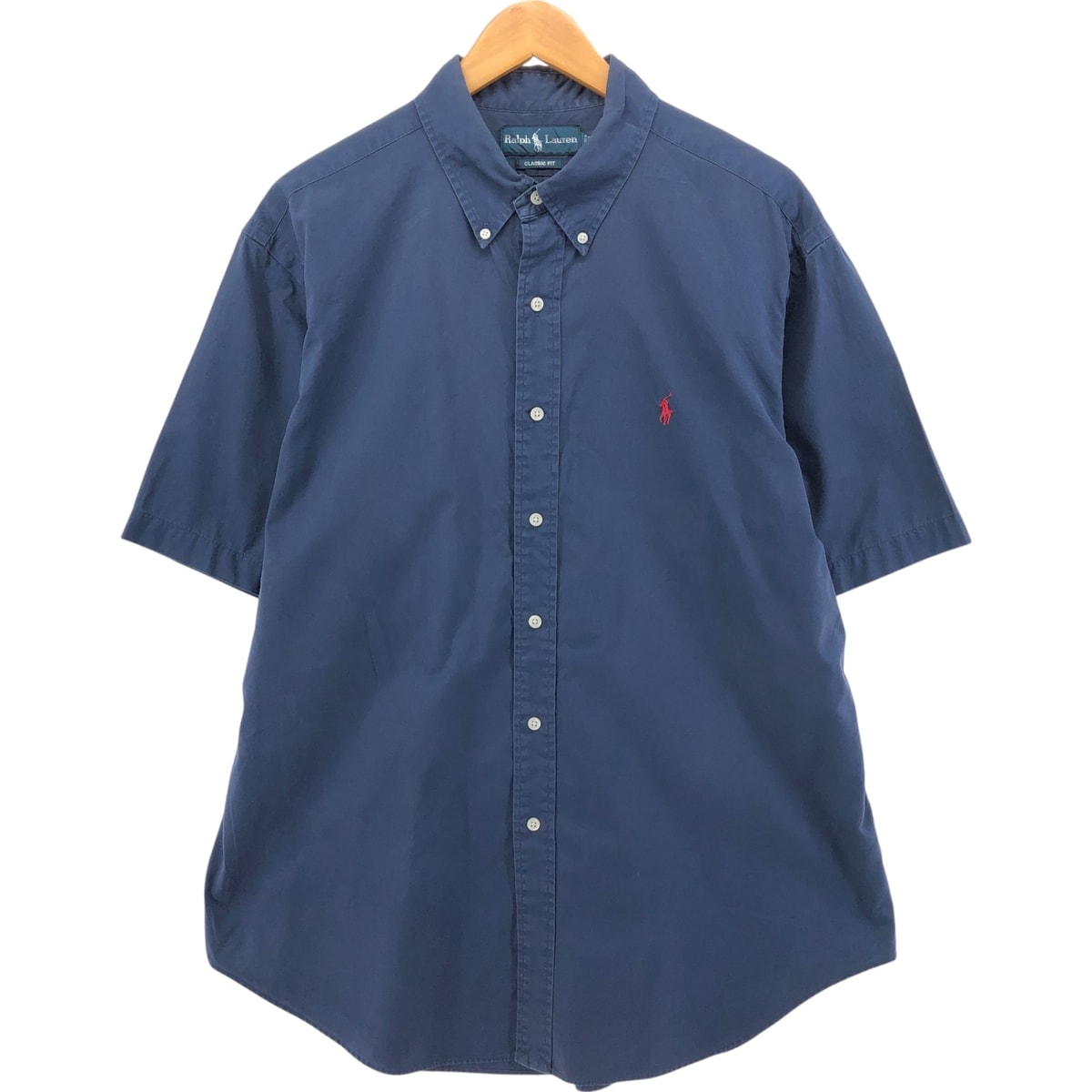 古着 ラルフローレン Ralph Lauren CLASSIC FIT 半袖 ボタンダウンシャツ メンズXL相当/eaa552737