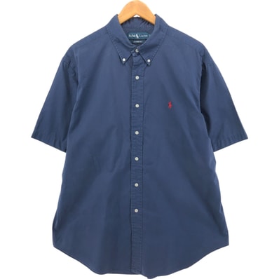 古着 ラルフローレン Ralph Lauren CLASSIC FIT 半袖 ボタンダウンシャツ メンズXL相当/eaa552737