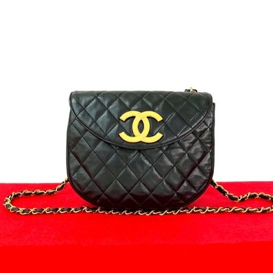 CHANEL シャネル マトラッセ デカココ ラムスキン ショルダーバッグ ブラック
97785