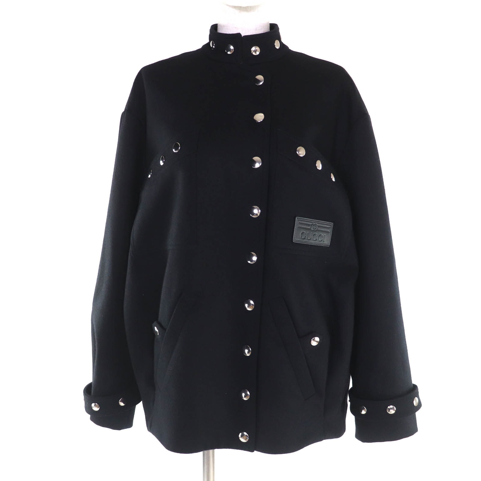 極美品 グッチ ボンバージャケット ブラック レディース 40 712880