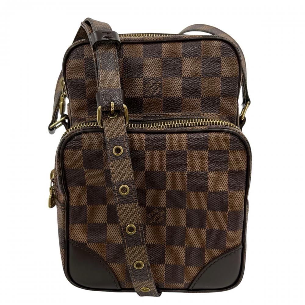LOUIS VUITTON ルイヴィトン ショルダーバッグ ダミエ アマゾン スペシャルオーダー 斜め掛け N48074 ダミエキャンバス  レザー   ブラウン 茶 ゴールド金具 レディース【中古品】