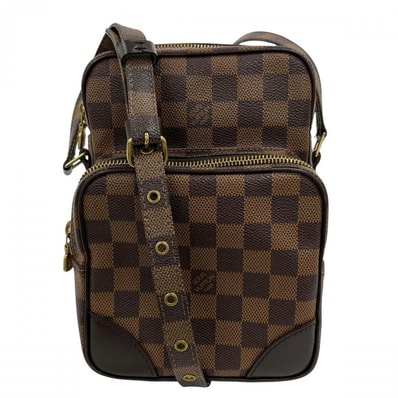 LOUIS VUITTON ルイヴィトン ショルダーバッグ ダミエ アマゾン スペシャルオーダー 斜め掛け N48074 ダミエキャンバス レザー ブラウン 茶 ゴールド金具 レディース【中古品】