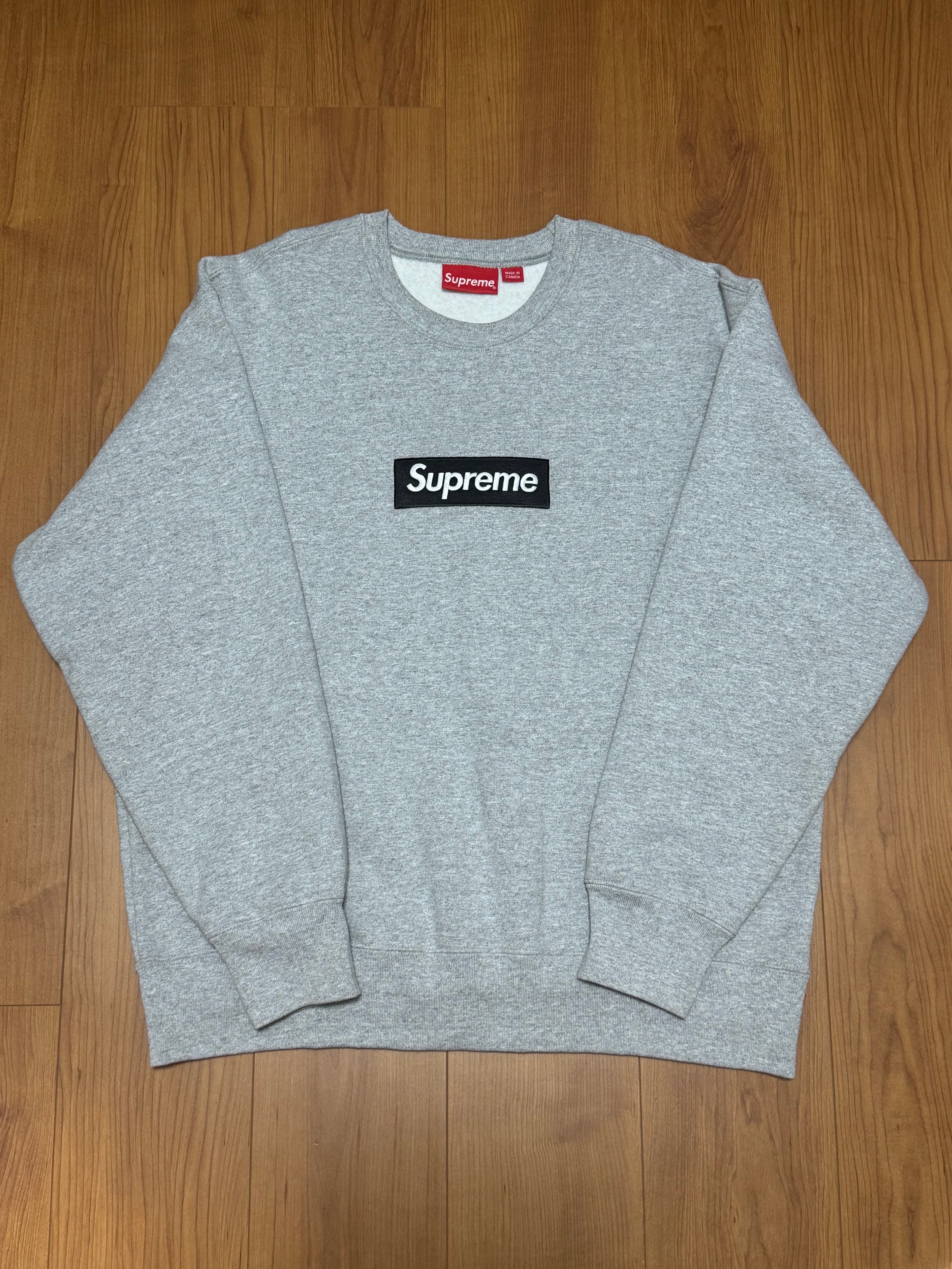 Supreme Box Logo Crewneck "Heather Grey" (22FW)