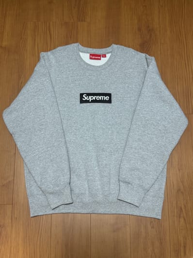 Supreme Box Logo Crewneck "Heather Grey" (22FW)