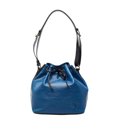 ルイ ヴィトン エピ プチノエ ショルダーバッグ M44152 トレドブルー ノワール レザー レディース LOUIS VUITTON 中古