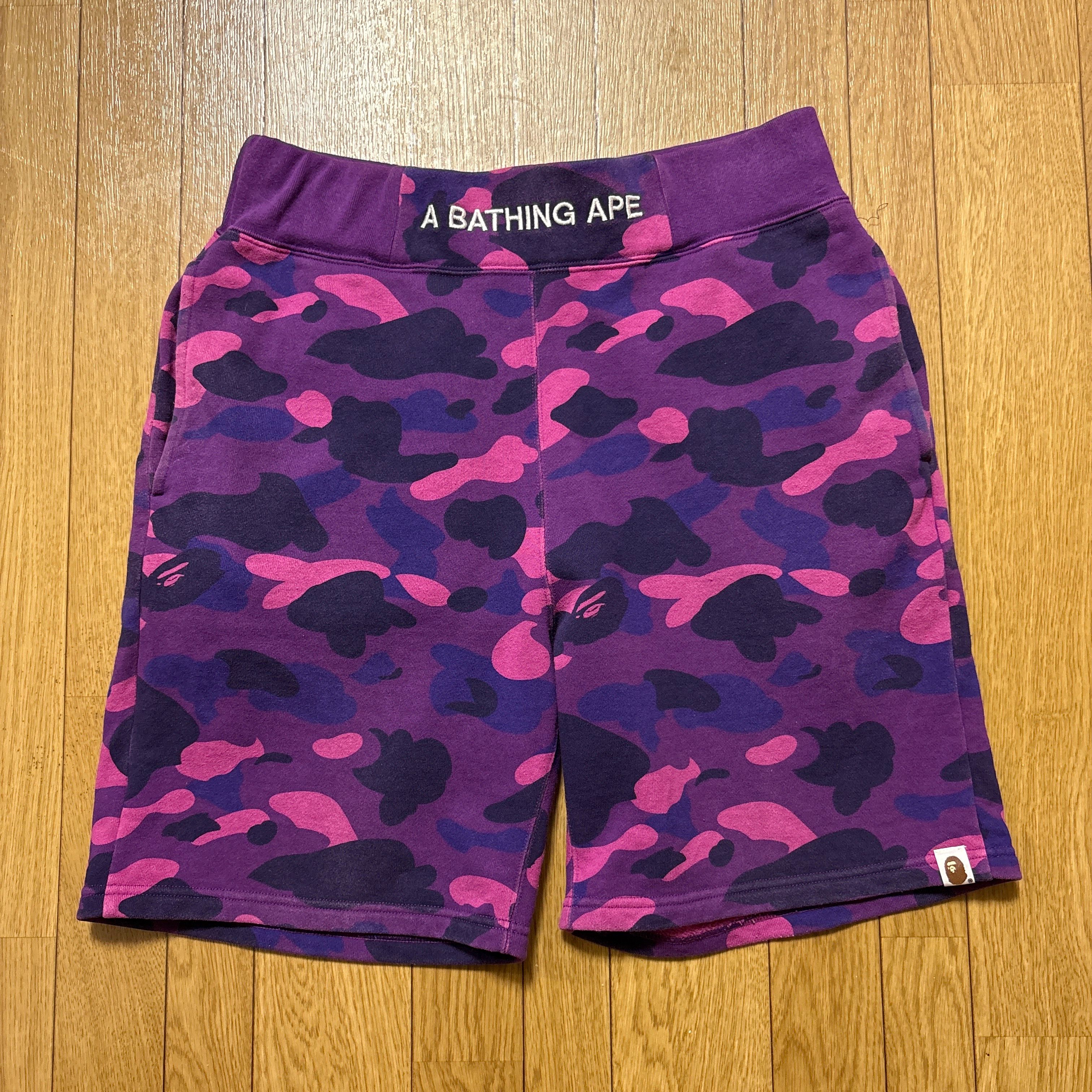 Bape Purple Color Camo Sweat Shorts 短パン