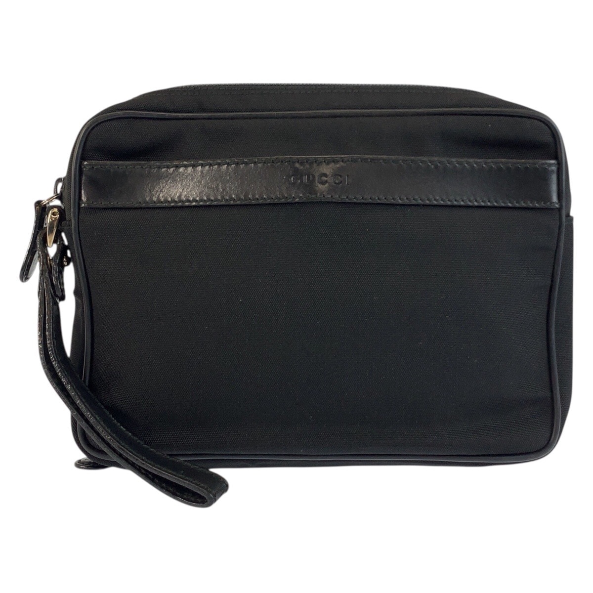 美品 GUCCI グッチ ブラック 黒 ナイロン クラッチバッグ セカンドバッグ 603305 【中古】