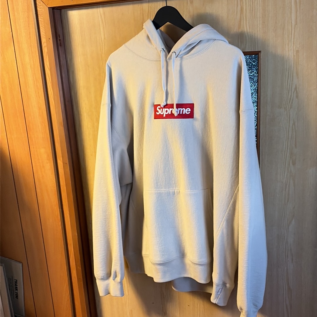 Supreme Box Logo Hooded Sweatshirt "Stone" (24FW)