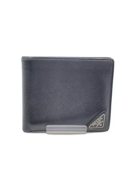 PRADA Saffiano Leather Wallet "Black"