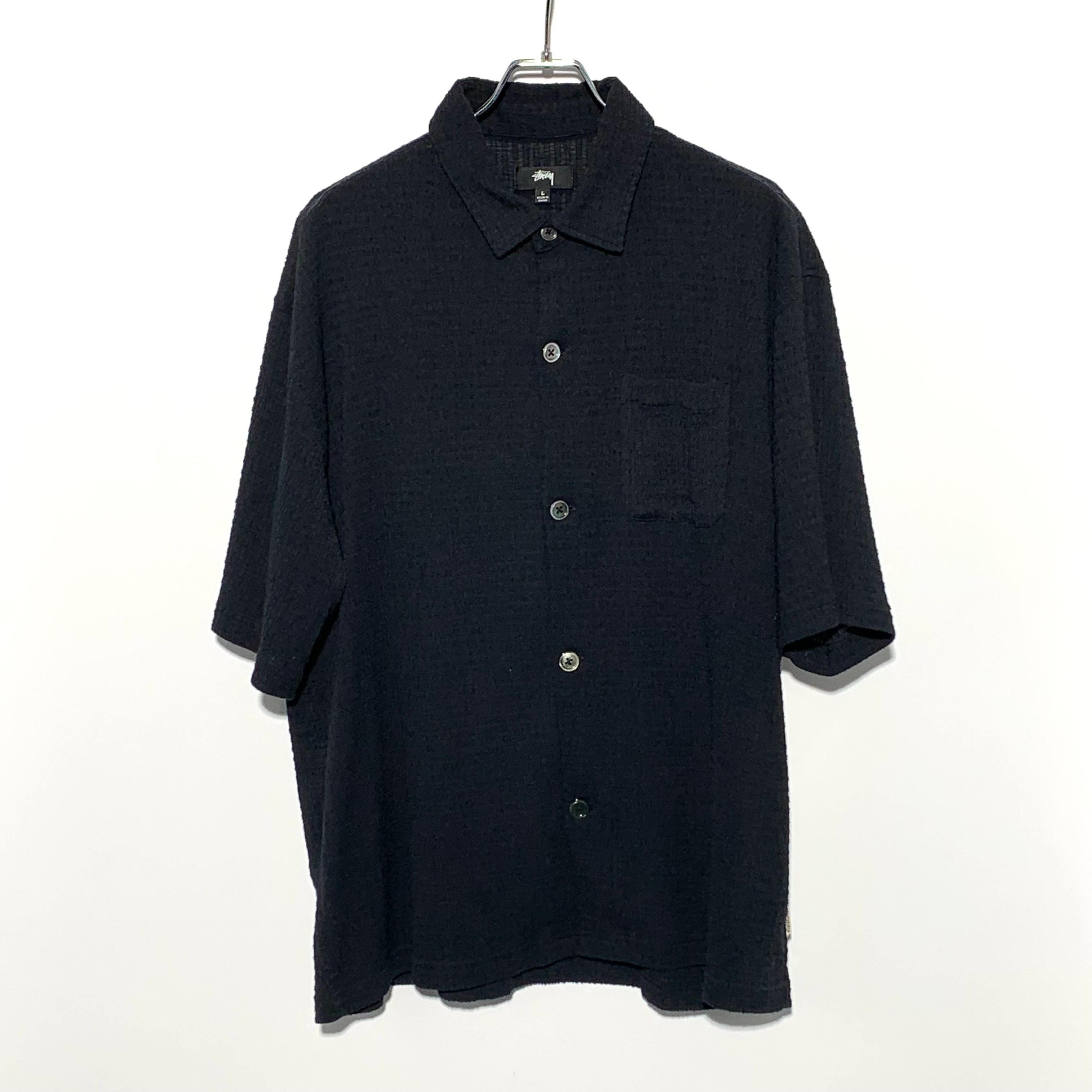 Stussy Wrinkly Gingham S/S Shirt "Black"
