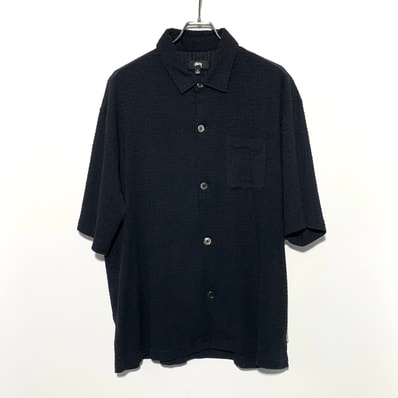 Stussy Wrinkly Gingham S/S Shirt "Black"