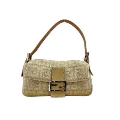 フェンディ FENDI マンマバケット ハンドバッグ コットン【中古】