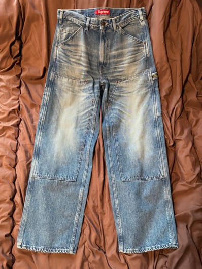 Supreme Worn Double Knee Painter Pant (25SS) "Denim"