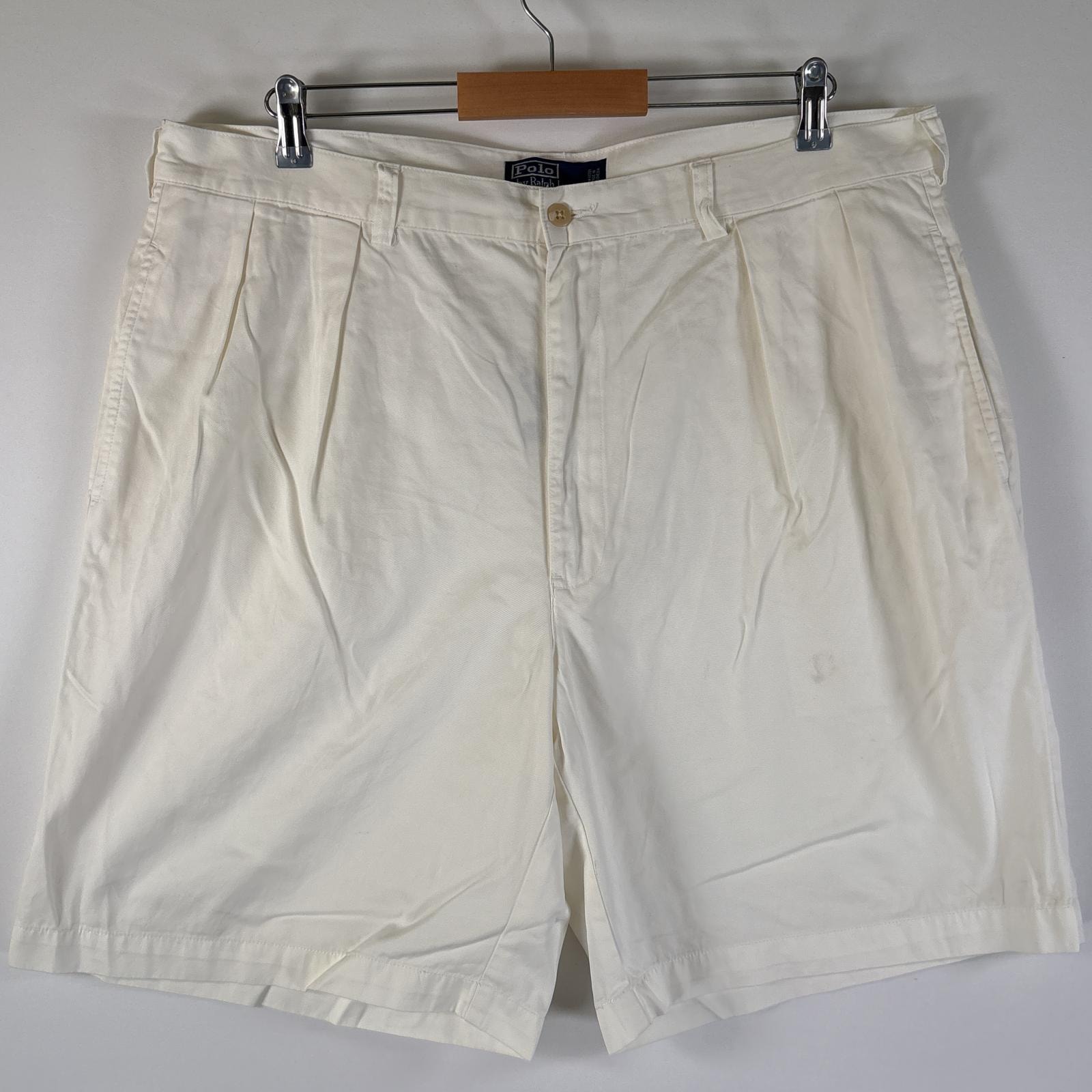 古着 90's/90年代 ポロバイラルフローレン Polo by Ralph Lauren ショートパンツ チノパン ポロチノ 大きいサイズ w40 ホワイト メンズ