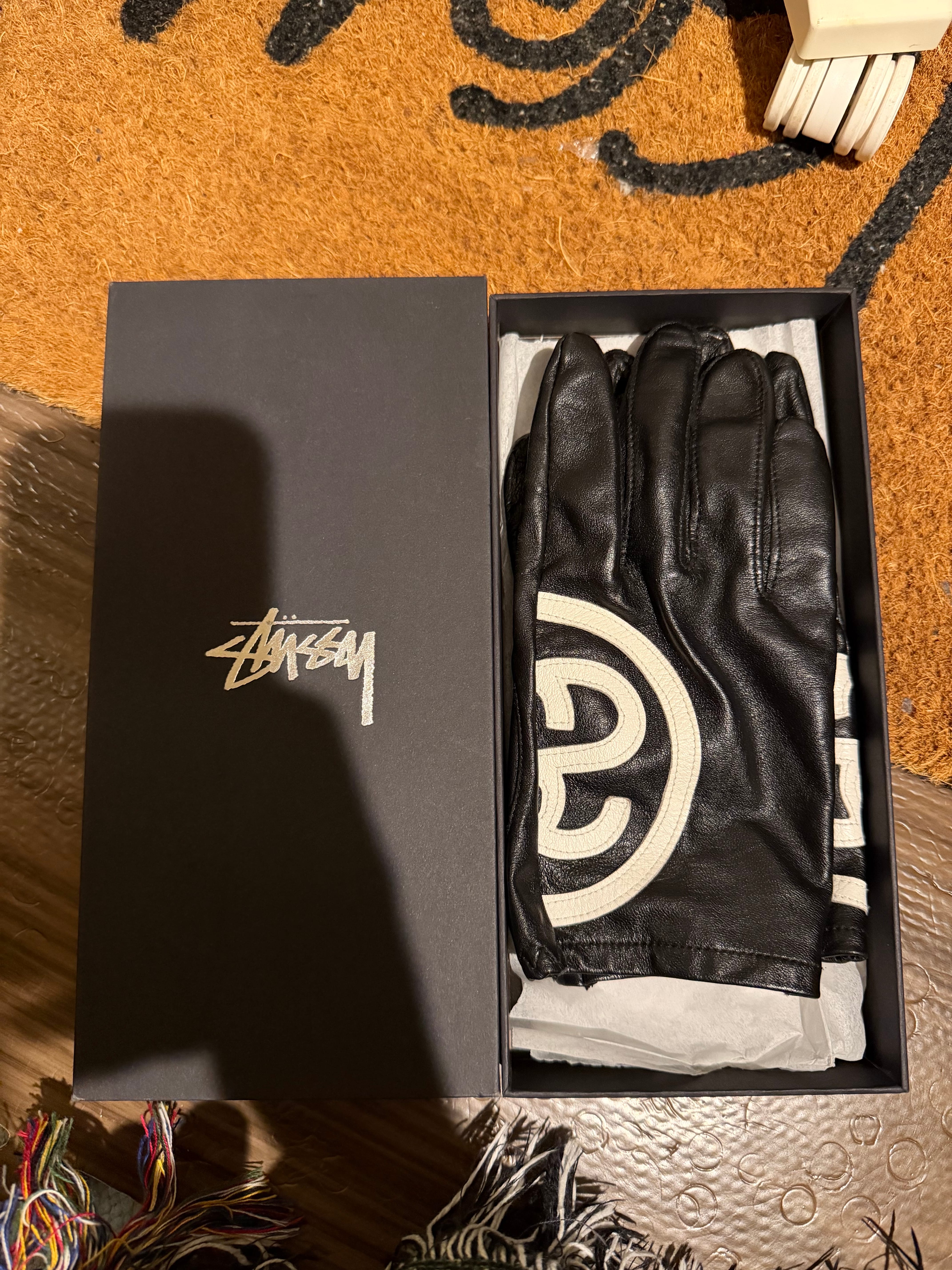 Stussy SS Link Leather Gloves "Black"